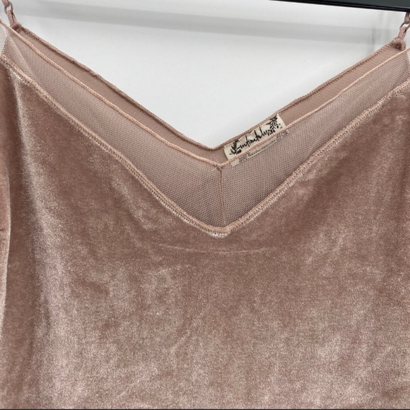 Free People Pink Velvet Solid Boho Tank - Picture 3 of 9